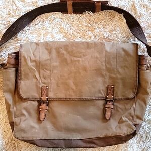J.CREW Waxed Canvas Messanger Bag